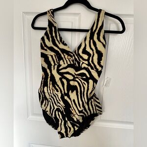 FIRM Shapewear Zebra Print one piece Swimsuit